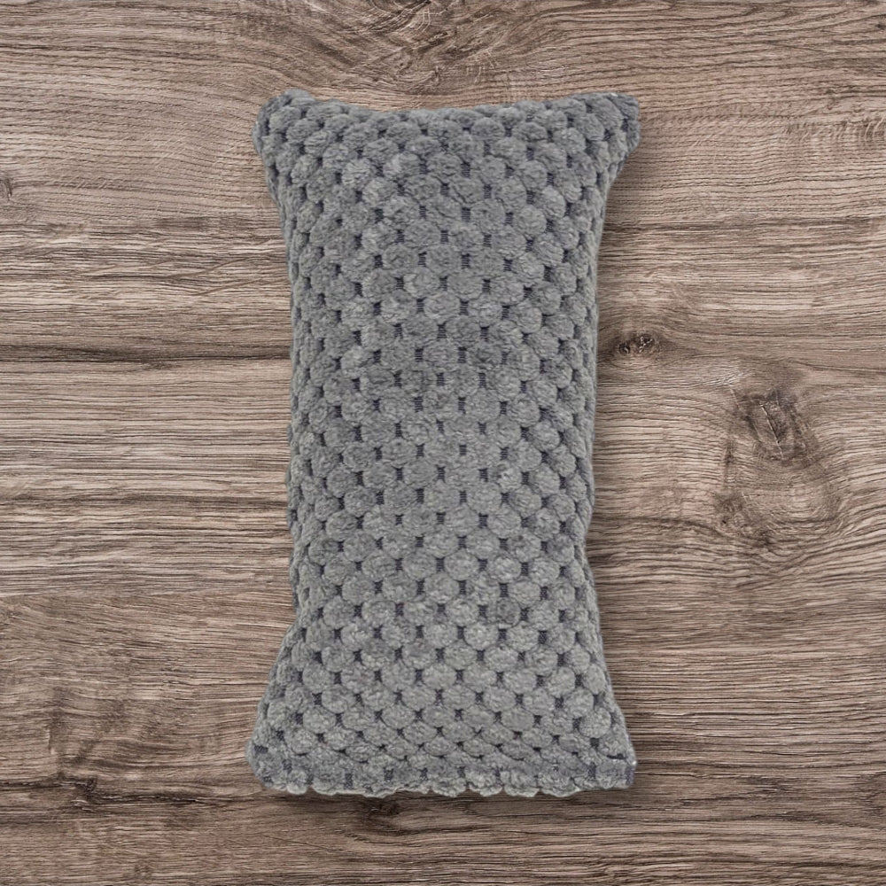 Coussin à la valériane - Moyen - Velours gaufré gris foncé 07