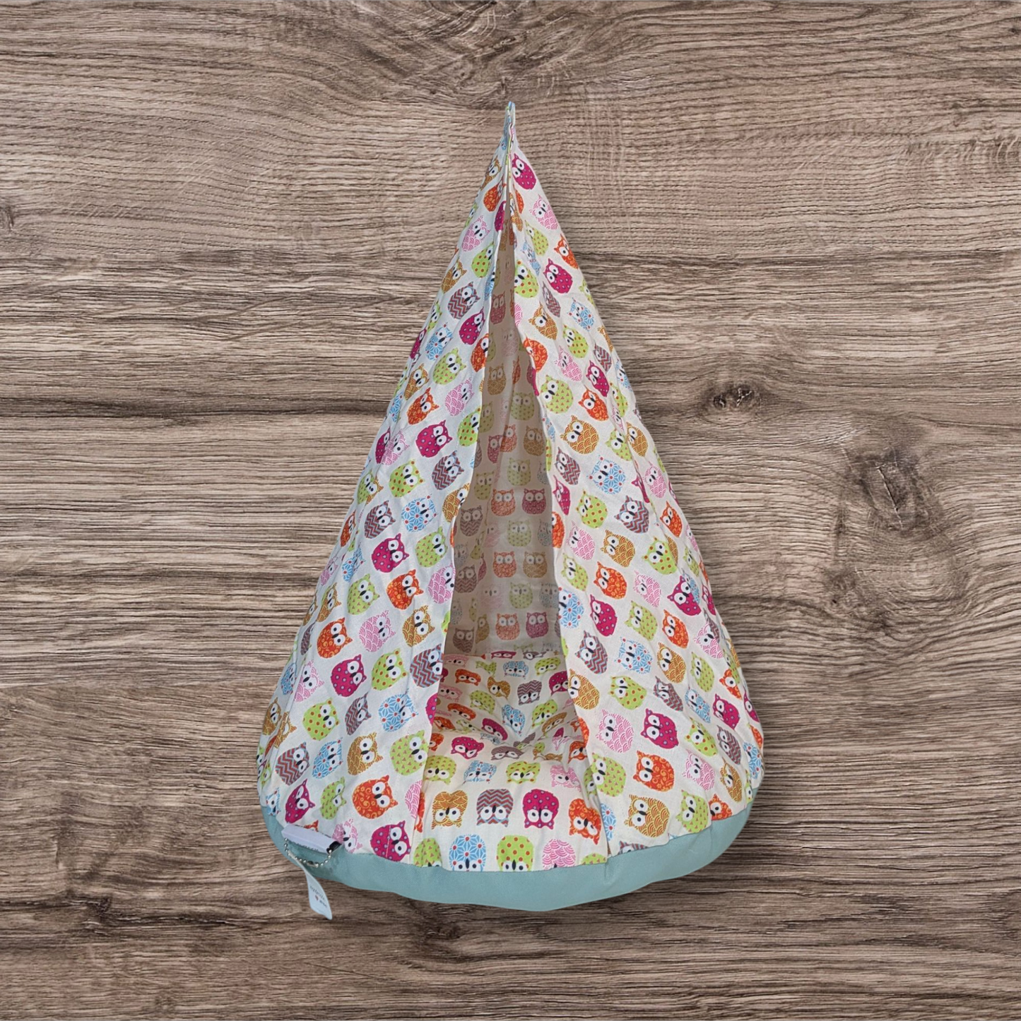 Tente douillette - Coton - Hiboux - Menthe