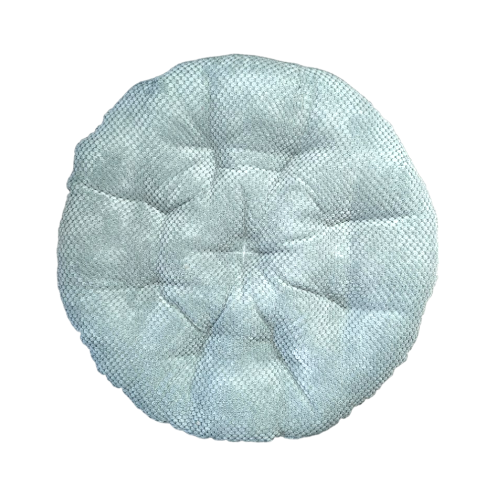 Coussin plat - pour arbre à chat - Ø 50 cm - Velours gaufré menthe