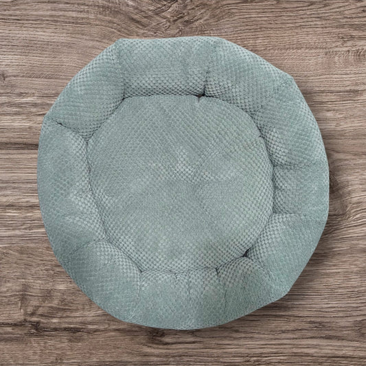 Coussin Douillet - pour arbre à chat - Ø 50 cm - Velours gaufré Menthe 06