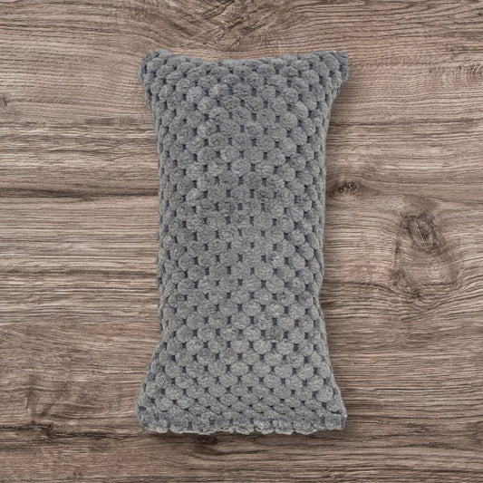 Coussin à la valériane - Moyen - Velours gaufré gris foncé 07