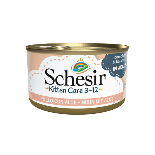 14x Schesir Kitten - Gelée - Poulet Et Aloes