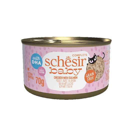 12x Schesir Baby Filet - Bouillon - Poulet Et Saumon