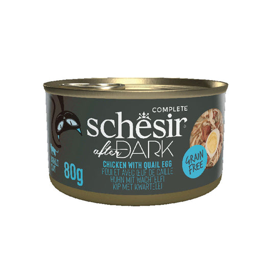 12x Schesir After Dark Filet - Bouillon - Poulet Et Œuf