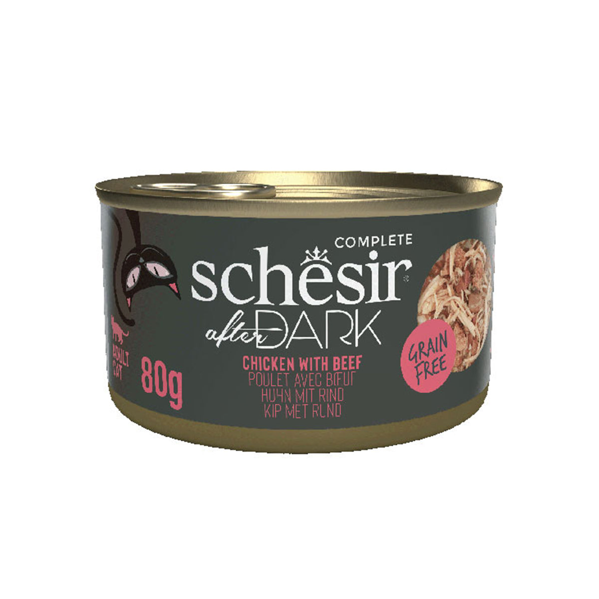 12x Schesir After Dark Filet - Bouillon - Poulet Et Bœuf