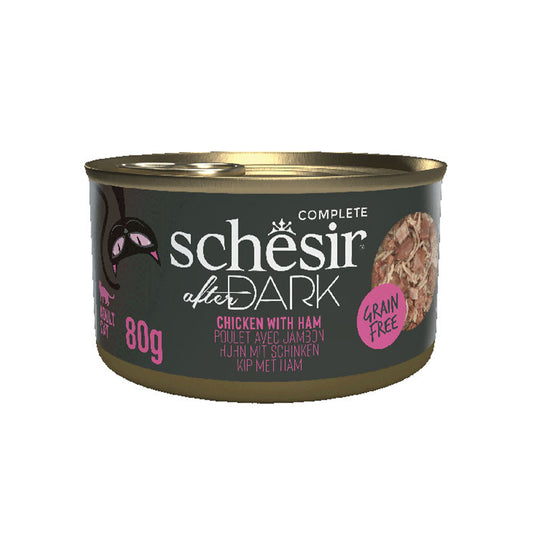 12x Schesir After Dark Filet - Bouillon - Poulet Et Jambon