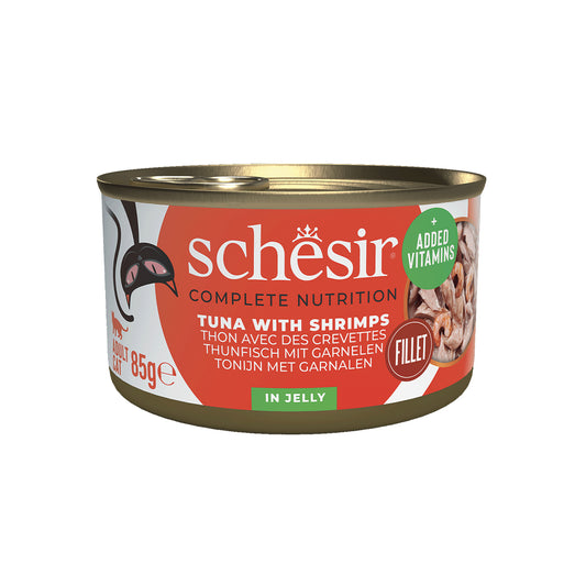 12x Schesir Gelée - Thon Avec Crevettes
