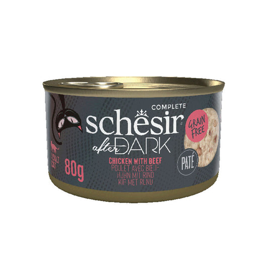 12x Schesir After Dark - Paté - Poulet Et Bœuf