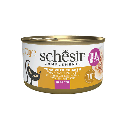 12x Schesir Bouillon - Thon Et Filet De Poulet