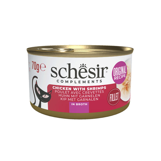 12x Schesir Bouillon - Filet De Poulet Et Crevette