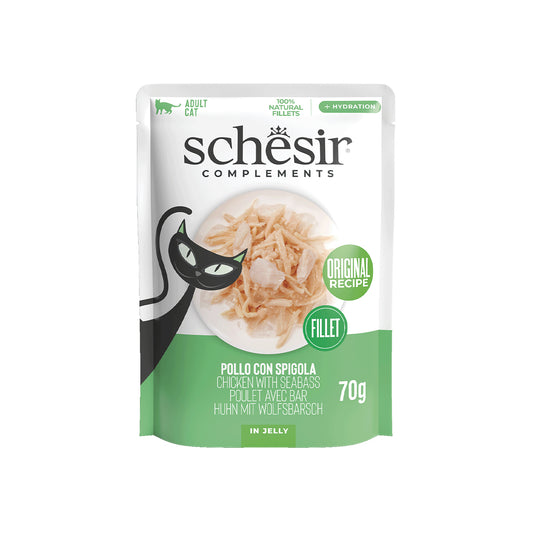 12x Schesir Gelée - Poulet Et Bar