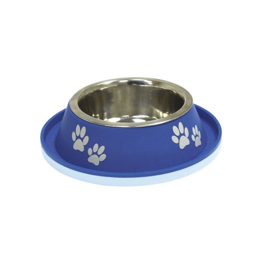 Gamelle inox avec rebord - Bleu