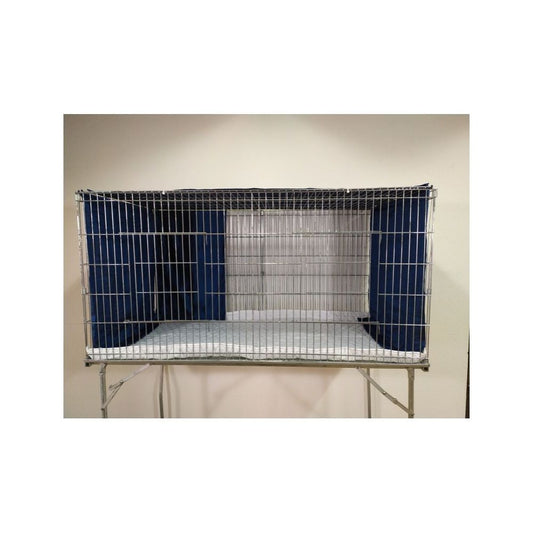 Parure de cage - Double - Bleu Chiffoné - avec protection avant