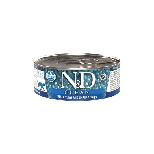Farmina N&D Ocean - Feline Adult Thon & Crevette - Boîte 80 g