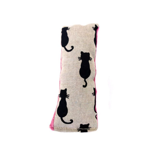 Coussin à la valériane - Moyen - Rose avec chats