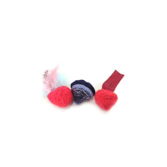 Pack de 3 boules au catnip - Rouge - Rouge - Bleu