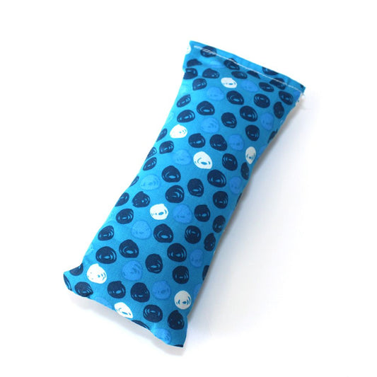 Coussin à la valériane - Grand - Bleu avec ronds