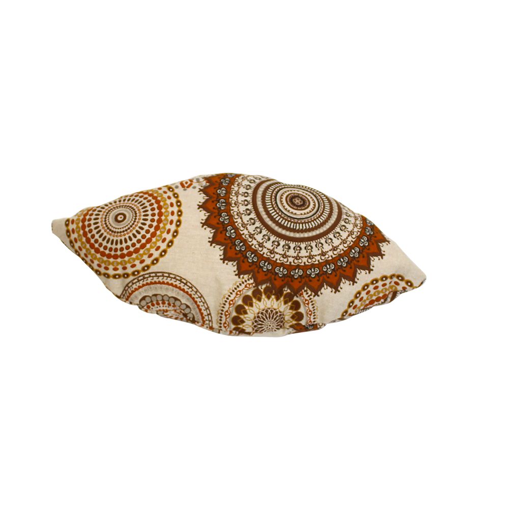 Coussin à la valériane - Maxi - Beige avec mandala brun