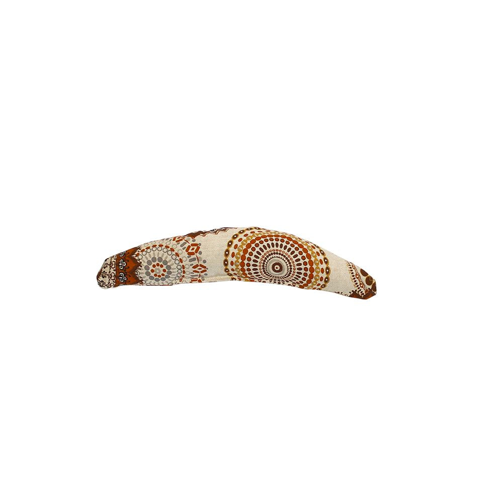 Coussin à la valériane - Banane - Beige - mandala brun