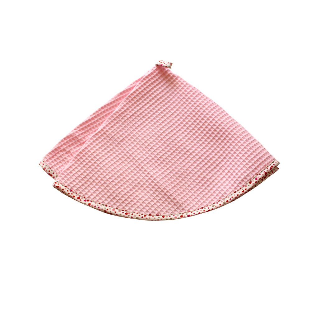 Linge pour les mains - Rond - Rose avec coeurs