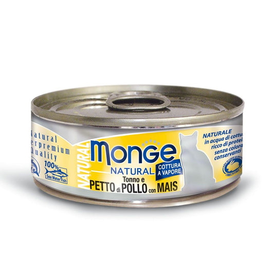 Monge Natural - Cat Adult - Tonno e Petto di Pollo con maïs