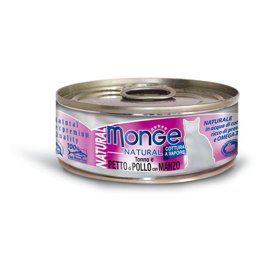 Monge Natural - Cat Adult - Tonno e Petto di Pollo con Manzo