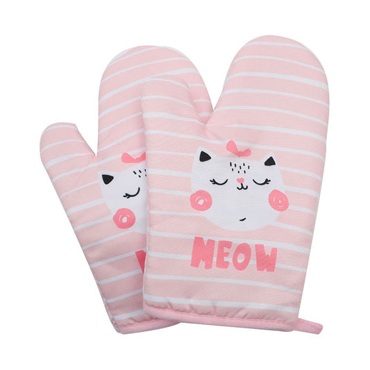 Gants de cuisine - 1 paire - Motifs Meow