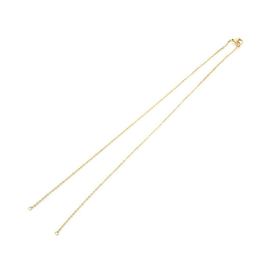Collier avec chaîne en acier inoxydable - Plaquage doré - env. 47 cm