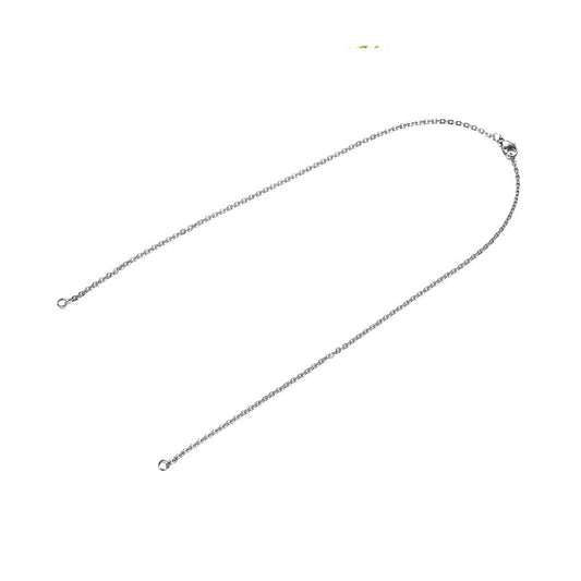Collier avec chaîne en acier inoxydable - Couleur inox - env. 47 cm