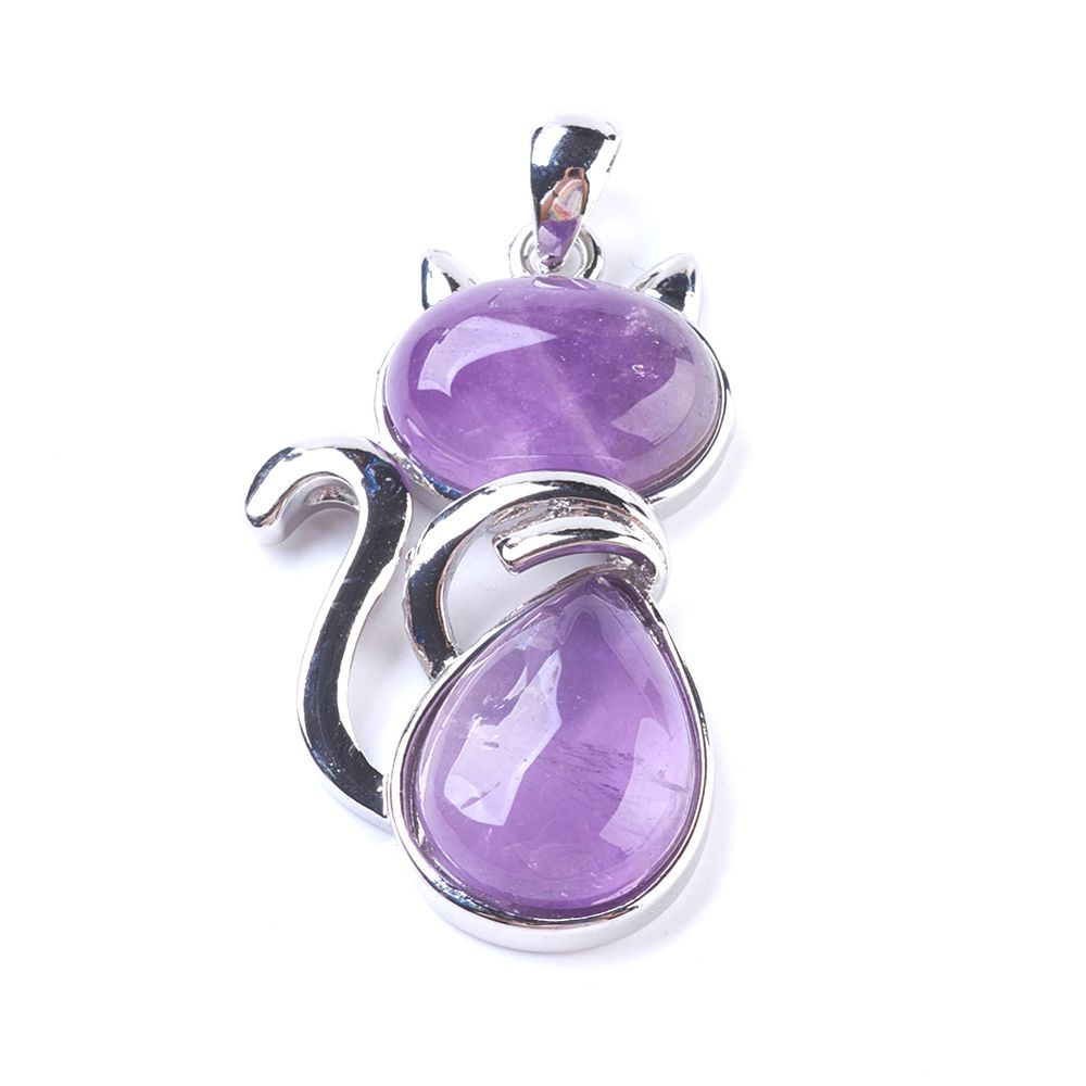 Pendentif Chat - En pierre naturelle