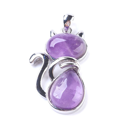Pendentif Chat - En pierre naturelle