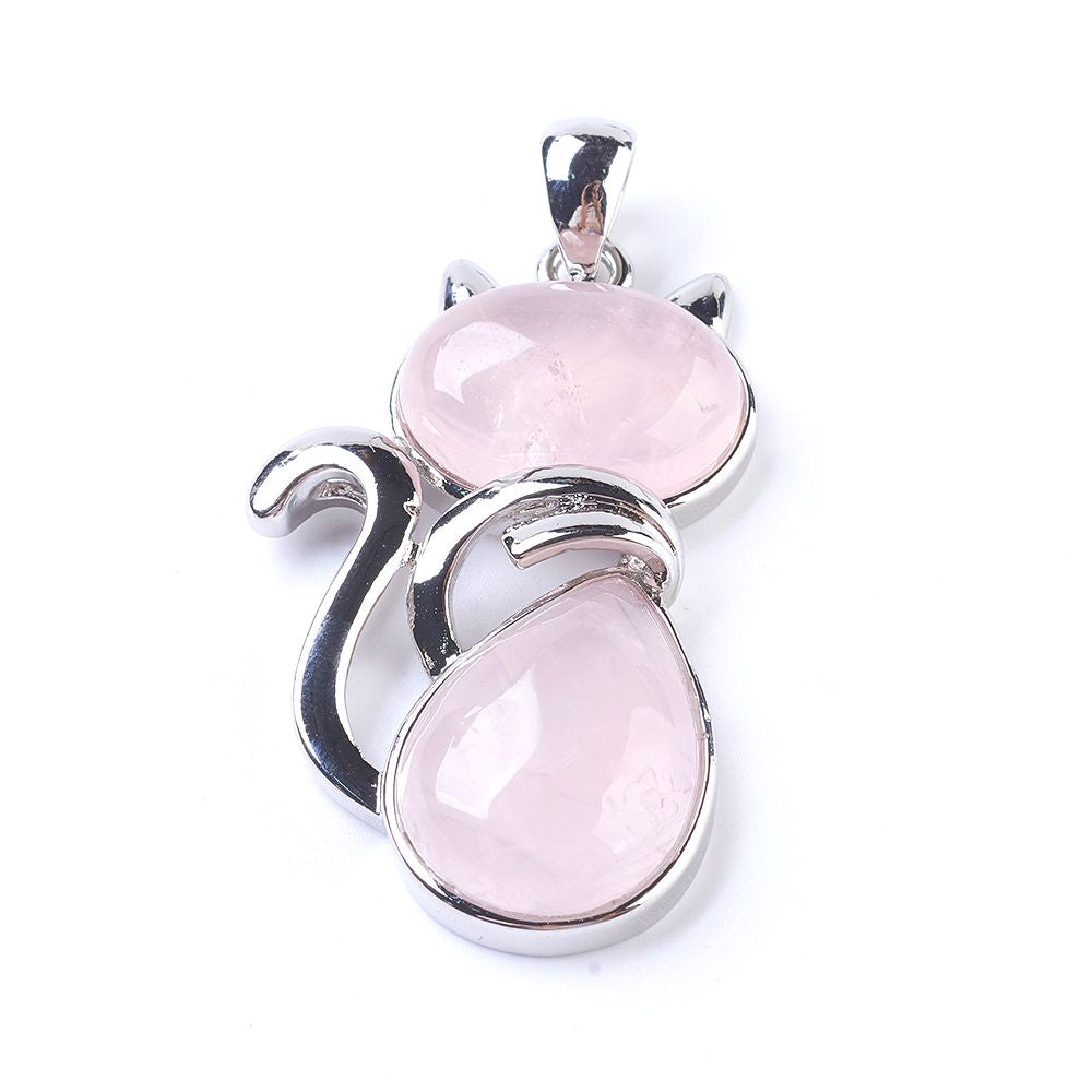 Pendentif Chat - En pierre naturelle