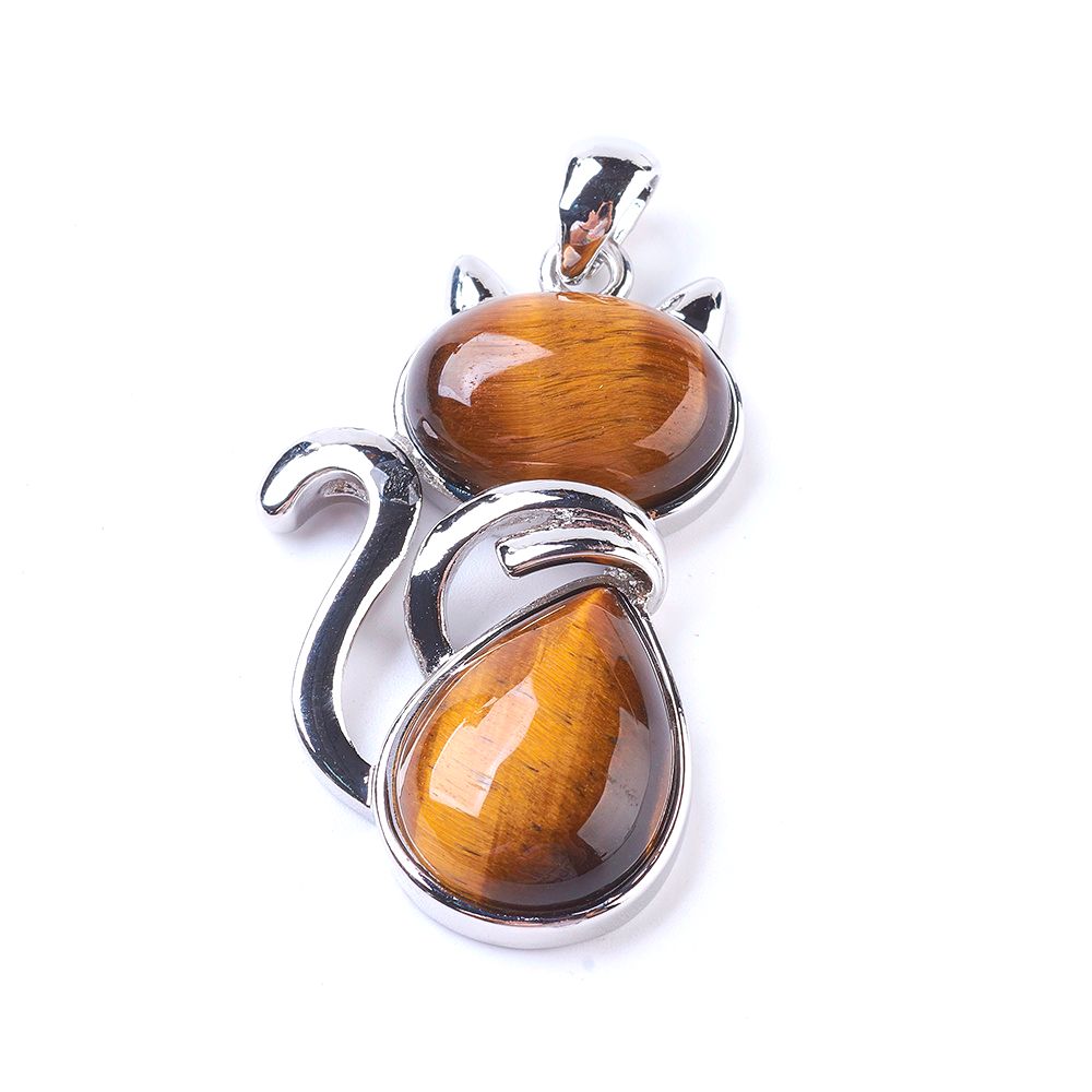 Pendentif Chat - En pierre naturelle