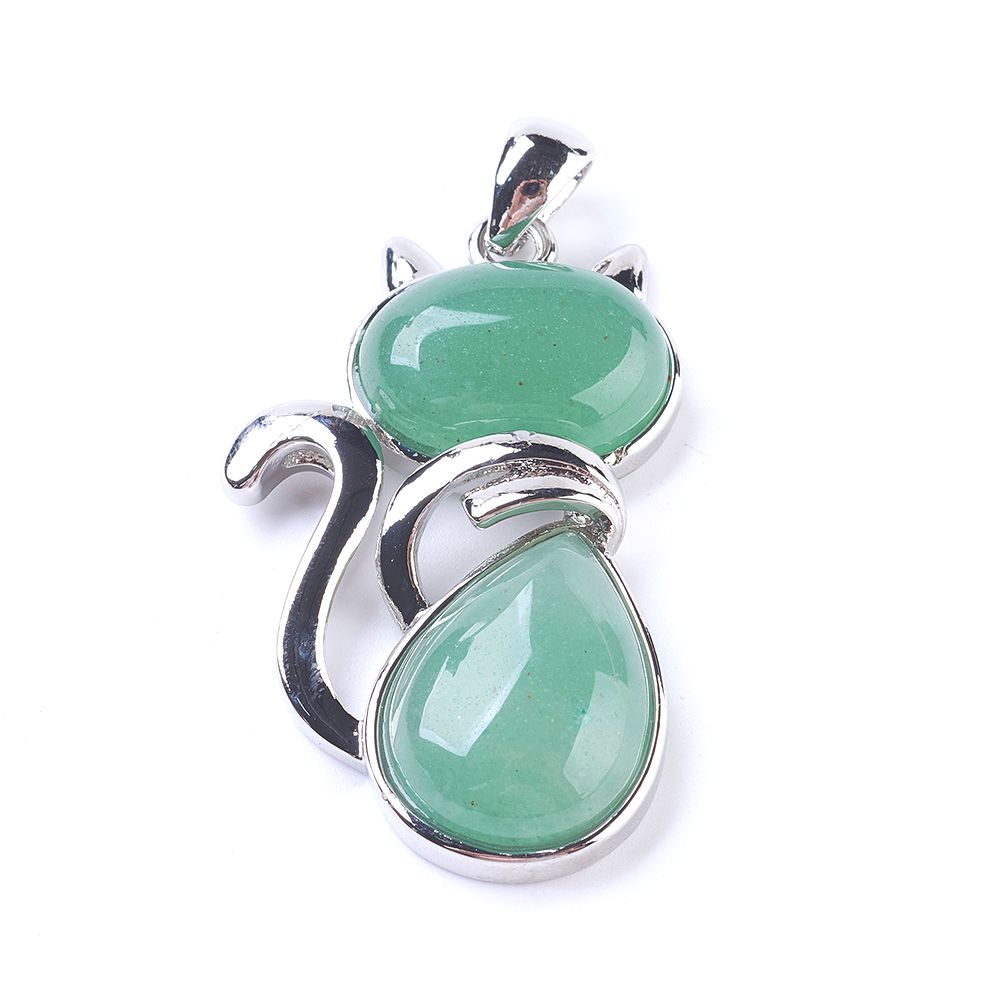 Pendentif Chat - En pierre naturelle