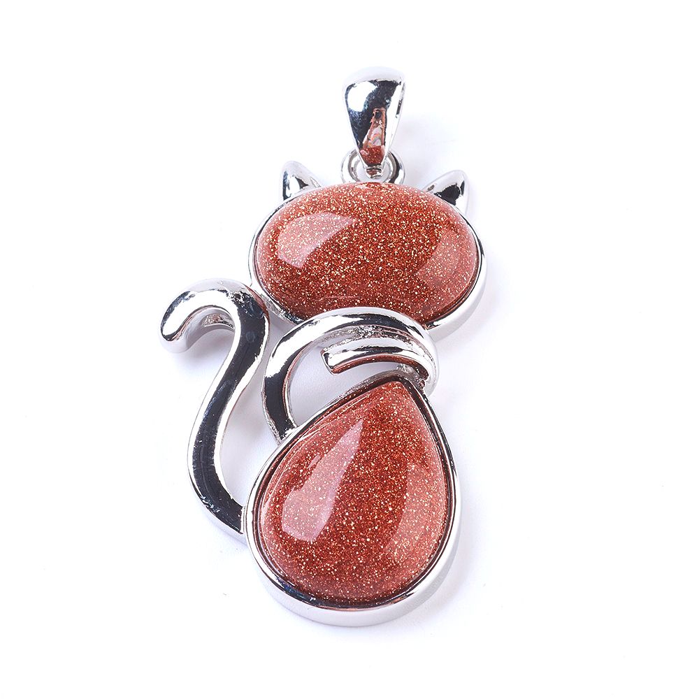 Pendentif Chat - En pierre synthétique