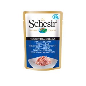 Schesir Cat (Gelée) - Thon avec bar - Sachet 50 g