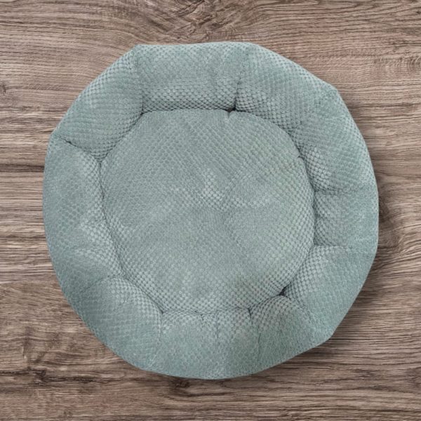 Coussin Douillet - pour arbre à chat - Ø 50 cm - Velours gaufré Menthe 06