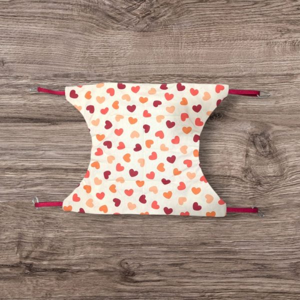 Hamac - Ecru avec coeurs oranges