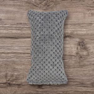 Coussin à la valériane - Moyen - Velours gaufré gris foncé 07