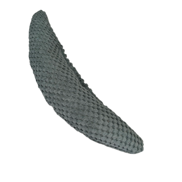 Coussin à la valériane - Banane - Velours gaufré Menthe 06